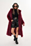 Full Length Hooded Feather Coat - 2