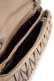 Women's Faux Leather Taupe Shoulder Bag - 5