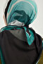 Lalesi of Colors - Green - Efilia Patterned Scarf - 90X90 cm - 4