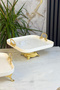 2-Piece Square Porcelain Presentation Plate & Food Appetizer Salad Serving Set - 3
