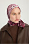 Cosmic Paisley - Burgundy - Efilia Patterned Scarf - 90X90 cm