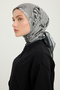مرجان بارك - أسود - وشاح بنقشة إيفيليا - 90x90 سم - 2