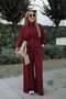 Buketli̇ Women's Jacket, Skirt and Trousers Set with Pleated Detail and Belted Two-Piece Set - 2