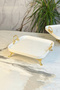 2-Piece Square Porcelain Presentation Plate & Food Appetizer Salad Serving Set - 2