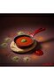 Cast Iron Round Frying Pan with Unibody Handle Beech Serving Wood. Diameter (Ø) 12Cm.-Claret Red - 7