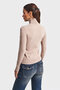 Women's Stone Color W5-57 Soft Thin Knitwear Fabric Turtleneck Knitwear Sweater - 5