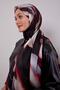 Burgundy Abstract Pattern Twill Shawl