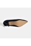 Women's Navy Blue Leather Heeled Classic Shoes - 4