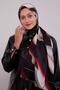 Burgundy Abstract Pattern Twill Shawl - 3