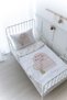 Organic Printed Baby (100X150) Quilt Set - for Baby Series - Bear in a Pink Balloon