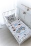 Organic Printed Montessori (100X200) Quilt Set - for Baby Series - Balloon Car