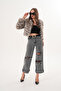 Crop Boy Basic Collar Feather Jacket