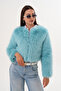 Crop Boy Basic Collar Feather Jacket - 5