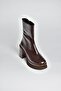 V272784260 Brown Rustic Thick Heeled Women's Boots - 5