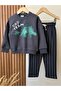 Boy's Cotton Gray Cute Animal Printed Sweatshirt - Dad Team Written - 2