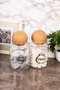 2-Piece Modern Wooden Lid Tea & Sugar Storage Jar Set with Labels Storage Container 800 ml - 4