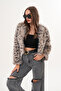 Crop Boy Basic Collar Feather Jacket - 3