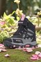 Girl's Cold Resistant Black Pink Velcro Fur Trekking Boots Non-Slip Sole - 3