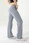 Women's Elastic Waist Double Pocket Striped Trousers Blue - 26K 2539 - 5