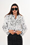 Crop Boy Basic Collar Feather Jacket - 4