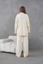 Women's Beaded and Embroidered Wide-Fit Knitwear Cardigan and Pants Top and Bottom Set - 8