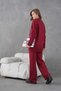 Women's Beaded and Embroidered Wide-Fit Knitwear Cardigan and Pants Top and Bottom Set - 7