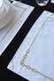American Service Set of 2 Linen Gold Glitter Embroidered Square Placemats for Dining Table - 4