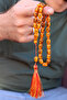 Light Brown Capsule Cut Lion Model Crimped Beads Prayer Beads 201024577 - 5