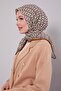 Tan Zigzag Pattern Soft Scarf - 2
