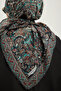 Eternal Palaces - Brown - Vierra Patterned Viscose Scarf - 90X90 cm - 5