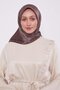 وشاح حريري بنمط البقلاوة باللون البني الداكن - 3