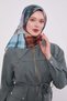 Green Plaid Cotton Scarf - 3