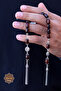 Capsule Cut Silver Tassel Czechoslovakia Crimp Zaza Amber Prayer Beads 201024546 - 3
