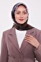 وشاح حريري بنمط أرجواني أسود من سيرا - 3