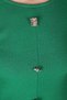 Women's Green Wide Neckline Long Sleeve Front Buttoned Bodycon Slit Dress Arm-26K001013 - 4