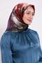 وشاح حريري بنمط أرجواني بنفسجي من سورة - 3