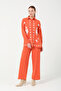 Embroidered Hera Fabric Double Suit 8562 Orange - 5