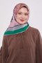 Green Geometric Cotton Scarf - 3