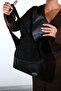 Avos Black Suede Genuine Leather Women's Shoulder Bag - 3