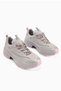 Women's Silver Gray Lace-Up Comfortable Sole Sneaker Sports Shoes