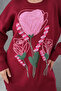 Women's beaded and embroidered loose fit knit sweater and pants top and bottom set - 5
