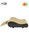 Beige Armrest Cushion with Phone Holder - Easy Install, Compact Design
