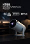 "بروجكتر ذكي بدقة 4K HDRواي فاي 5G+يدعم Netflix و YouTube و Prime Video | مداخل HDMI و USB - 4