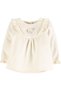 Baby Girl Cream Embroidered Velvet 2-Piece Set - 2