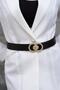 Gold Buckle Women's Belt Dress Belt Shirt Belt Trouser Belt - 4