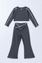 Striped Detailed Girls' Athlete Suit - 2