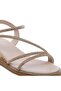 59266 Gold Stone Genuine Leather Women's Chic Sandals - 5