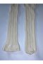 Knit Embossed Knitwear 200 Denim Patterned Thick Winter Cream Knee-Length Trouser Socks - 2