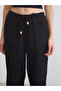 Elastic Waist Textured Muslin Women's Trousers - 6