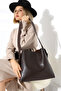 Brown Women's Bag Large Size Shoulder and Arm Bag - 2